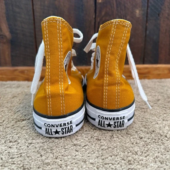 Converse High-Top Sneakers - Mustard Yellow Ws 6.5 - Picture 4 of 4